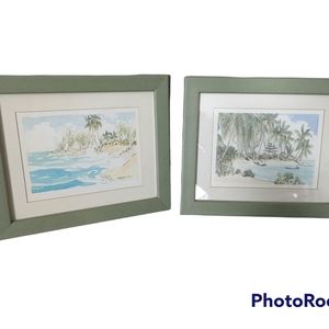 David Hamilton-Jones Set of 2 Tropical Watercolor Artwork